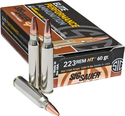 Sig Sauer .223 Remington Elite Performance 60gr Solid Copper Ammo