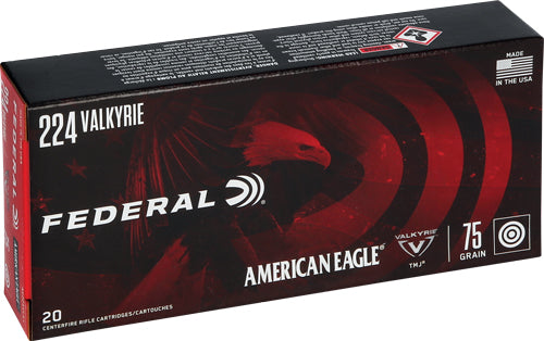 Federal .224 Valkyrie American Eagle 75gr TMJ Ammo