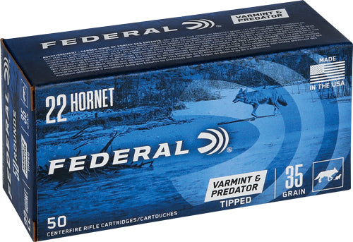 Federal .22 Hornet American Eagle Varmint & Predator 35gr PolyTip Ammo