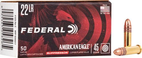 Federal .22 LR American Eagle Suppressor 45 gr CPRN Ammo