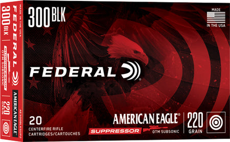 Federal .300 AAC Blackout American Eagle Suppressor 220gr OTM Ammo