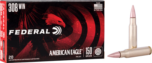 Federal .308 Winchester American Eagle 150gr FMJ BT Ammo
