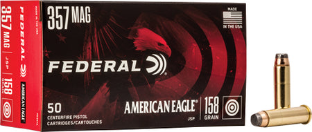 Federal .357 Mag American Eagle 158gr JSP Ammo