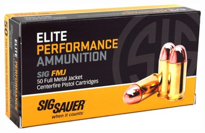 Sig Sauer .40 S&W Elite Performance 180gr FMJ Ammo