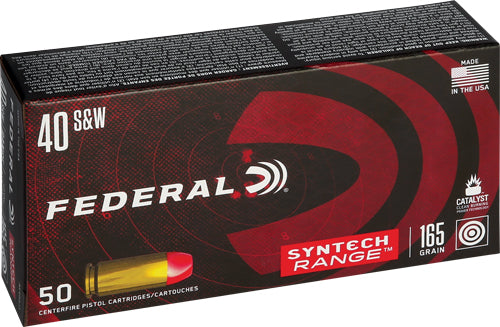 Federal .40 S&W Syntech Range 165gr Syntech Jacket Flat Nose Ammo
