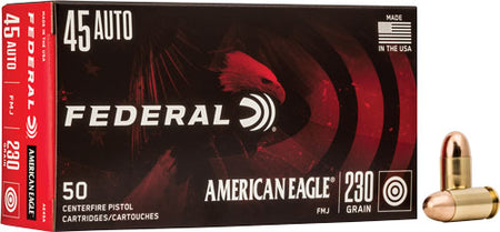 Federal .45 ACP/Auto American Eagle 230gr FMJ Ammo