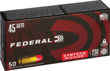 American Eagle AE45SJ1 Syntech Range LEAD-FREE Total Syntech Jacket Round Nose 230 Grain .45 ACP/Auto 830 fps