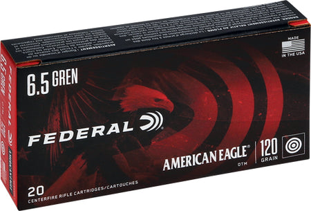 Federal 6.5mm Grendel American Eagle Open Tip Match 123gr JHP Ammo