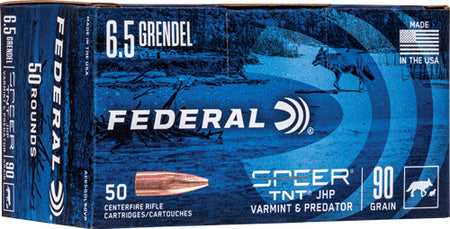 Federal 6.5mm Grendel American Eagle Varmint & Predator 90gr JHP Ammo