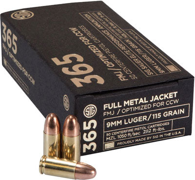 Sig Sauer 9mm Luger Elite Performance 115gr FMJ Ammo