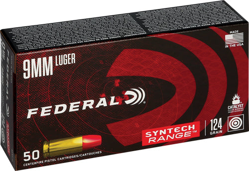 Federal 9mm Luger Syntech Range 124gr TSJ FN Ammo