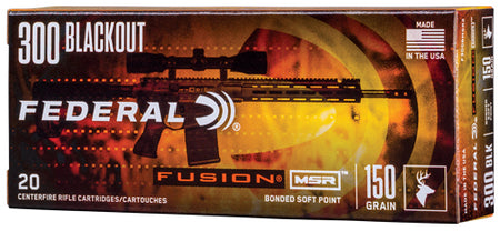 Federal .300 AAC Blackout 150gr MSR Fusion SP Ammo