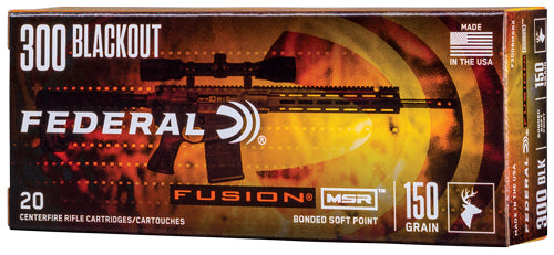 Federal .300 AAC Blackout 150gr MSR Fusion SP Ammo