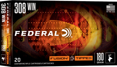 Federal .308 Win / 7.62x51mm Fusion Tipped 180gr PolyTip Ammo