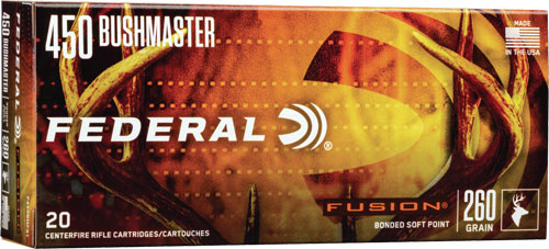 Federal F450BMFS1 Fusion Fusion Soft Point 260 Grain .450 Bushmaster 2200 fps