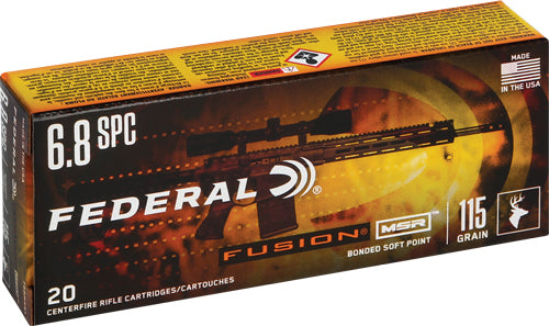 Federal 6.8 Remington SPC Fusion MSR 115gr BSP Ammo