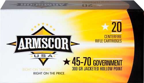 Armscor .45-70 Government USA Competition 300gr JHP Ammo