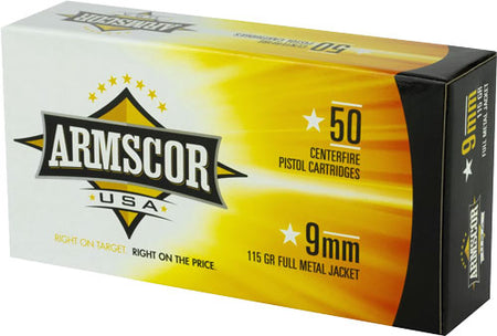 Armscor 9mm Luger Competition 115gr FMJ Ammo