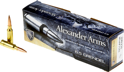 Alexander Arms 6.5 Grendel 123gr Lapua Scenar HPBT Ammo