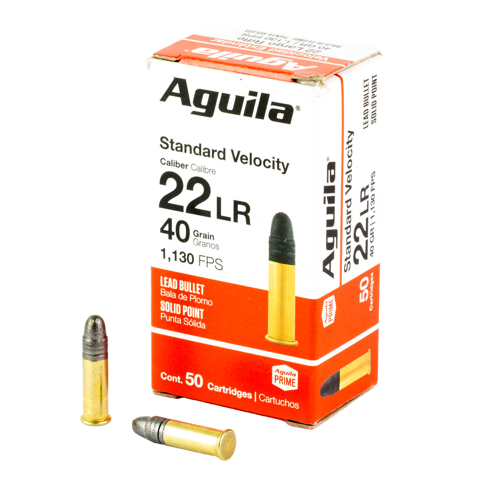 Aguila .22 LR Standard Velocity 40gr Lead Solid Point Ammo