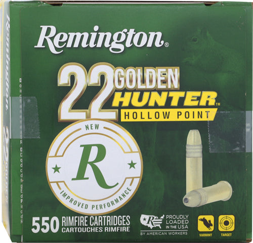 Remington .22 Long Rifle Golden Hunter 40gr JHP Ammo