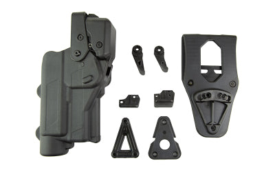 Rapid Force Rapid Force, Level 3 Duty Holster, Fits GLOCK 19 with Large Light (X300/TLR-1), Right Hand, Black R3-M-0057-BK-RH-LL-A0-C