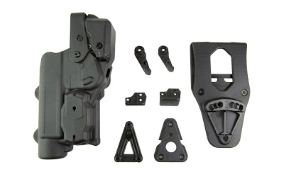 Rapid Force Rapid Force, Level 3 Duty Holster, Fits GLOCK 19 with Large Light (X300/TLR-1), Right Hand, Compatible with AXON Signal Sensor, Black R3-M-0057-BK-RH-LL-AX-C