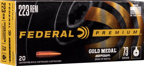 Federal .223 Remington Gold Medal 73gr OTM Ammo