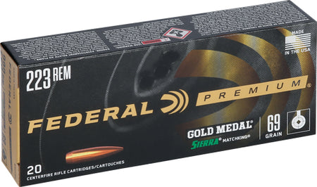 Federal .223 Remington Gold Medal 69gr Sierra MatchKing BTHP Ammo