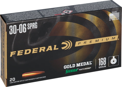 Federal .30-06 Springfield Gold Medal 168gr Sierra MatchKing BTHP Ammo