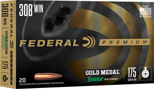 Federal .308 Win Gold Medal 175gr Sierra MatchKing BTHP Ammo
