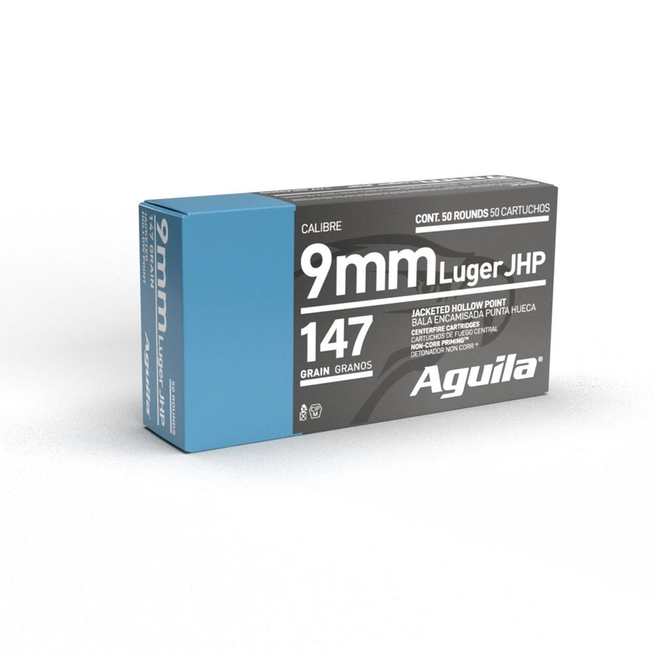 Aguila 9mm Luger / Parabellum Handgun 147gr JHP Ammo