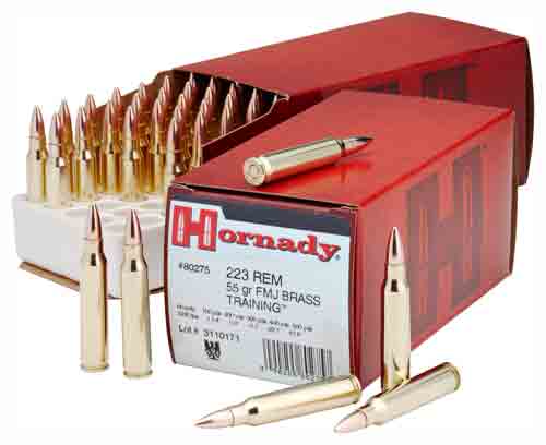 Hornady .223 Remington Custom 55gr FMJ BT Ammo
