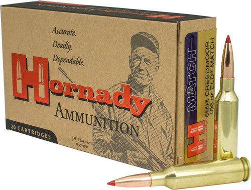 Hornady 6mm Creedmoor 108gr ELD Match Ammo