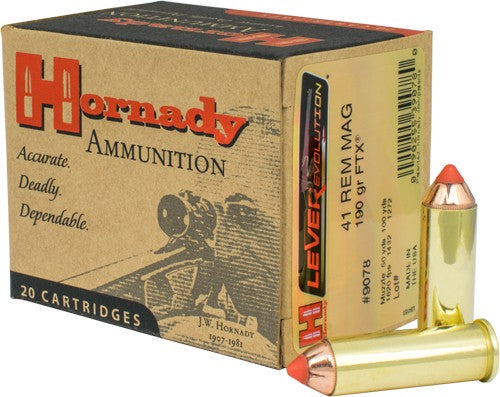 Hornady .41 Remington Mag LEVERevolution 190gr FTX Ammo