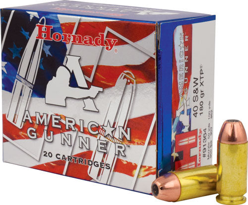 Hornady .40 S&W American Gunner 180gr XTP HP Ammo