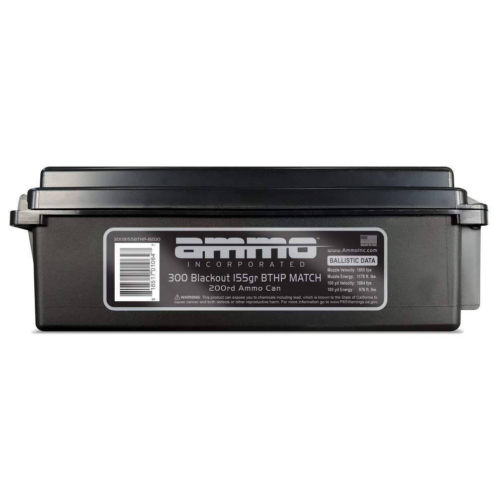 Ammo Inc .300 AAC Blackout Signature 155gr BTHP Ammo