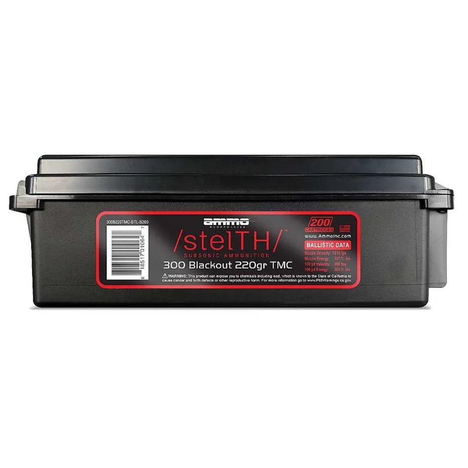 Ammo Inc .300 AAC Blackout StelTH Subsonic 220gr TMC Ammo