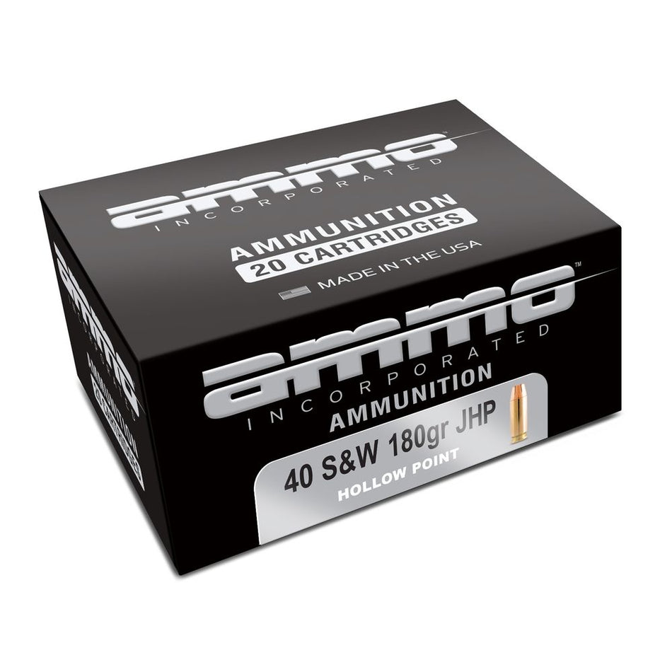 Ammo Inc .40 S&W Signature 180gr JHP Ammo