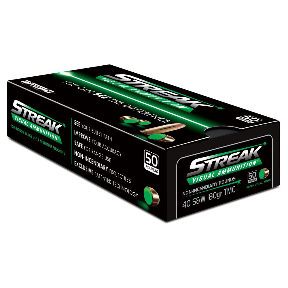 Ammo Inc .40 S&W Streak Visual GREEN 180gr TMC Ammo