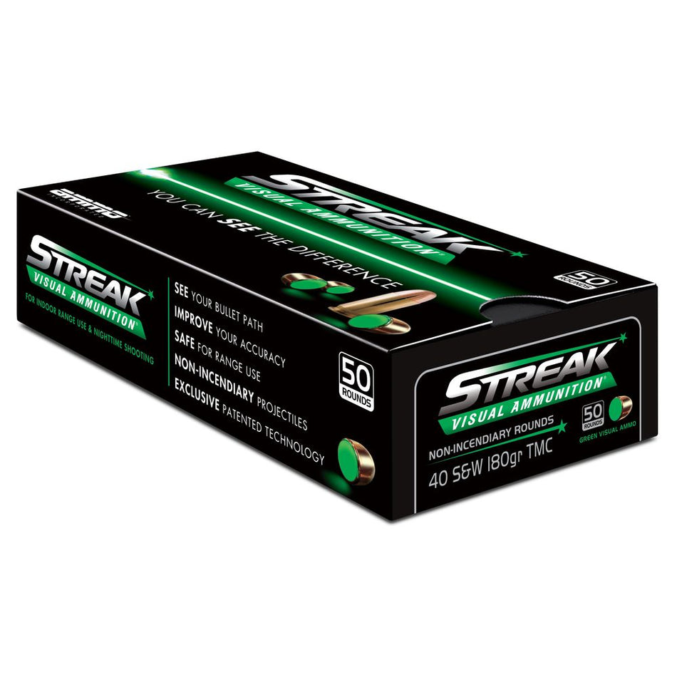 Ammo Inc .40 S&W Streak Visual GREEN 180gr TMC Ammo