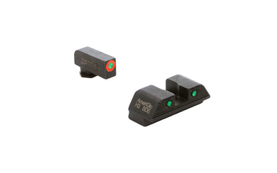 AmeriGlo Trooper, Night Sight, For Walther PDP, Green Front with Orange Outline, Green with Black Outline Rear, Matte Finish, Black WA-816