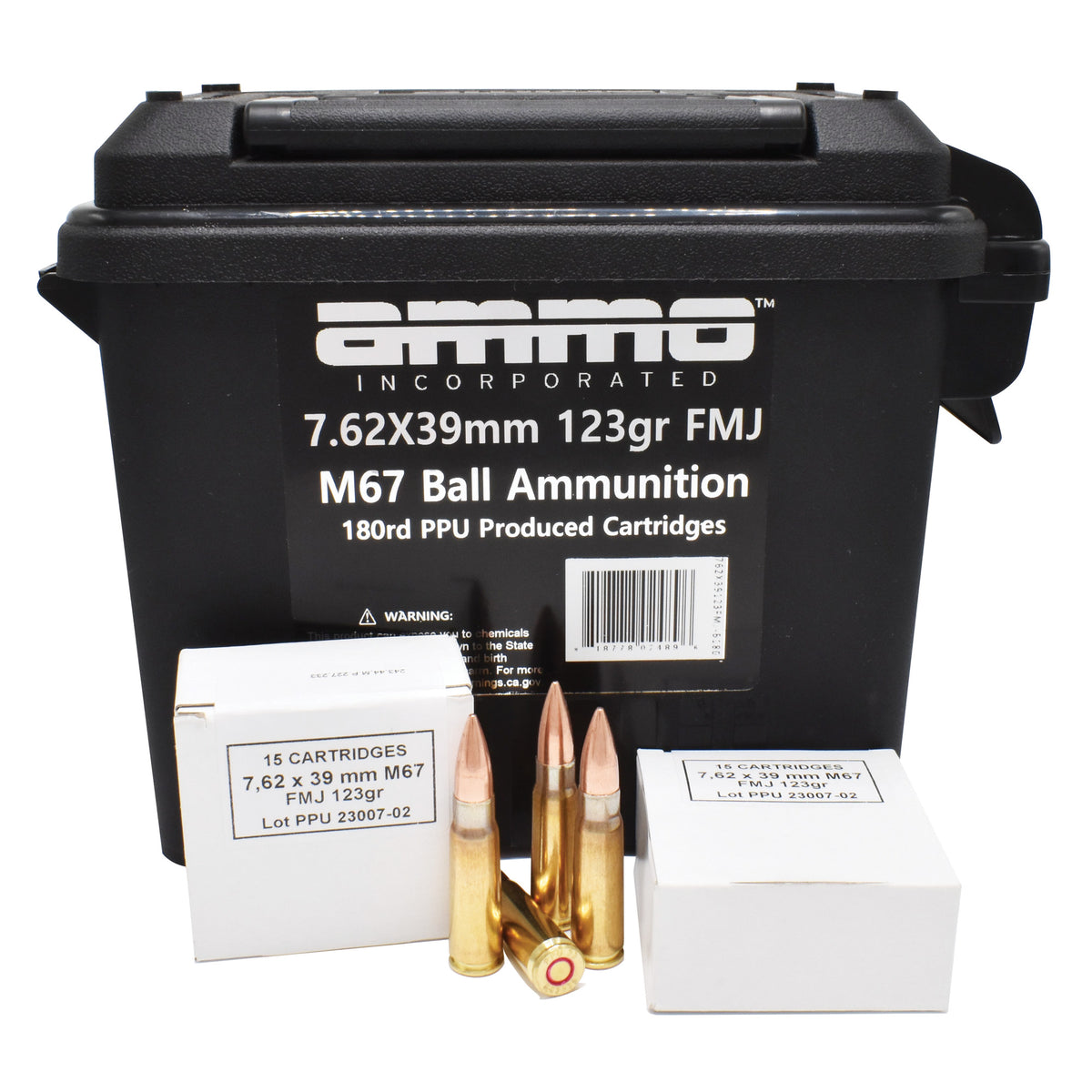 Ammo Inc 7.62x39mm M67 Ball 123gr FMJ Ammo