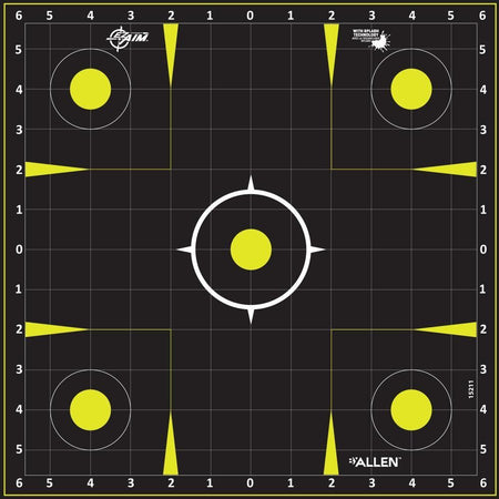 Allen EZ Aim Non-Adhesive Splash Target 12.5" Black and Yellow 30 per Pad