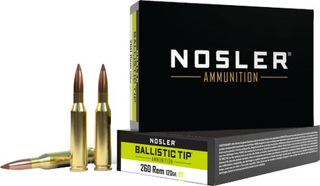 Nosler .260 Remington 120gr Spitzer Ballistic Tip Ammo