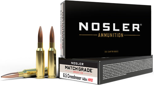 Nosler 43455 Match Custom Competition Hollow Point Boat Tail 140 Grain 6.5mm Creedmoor 2650 fps