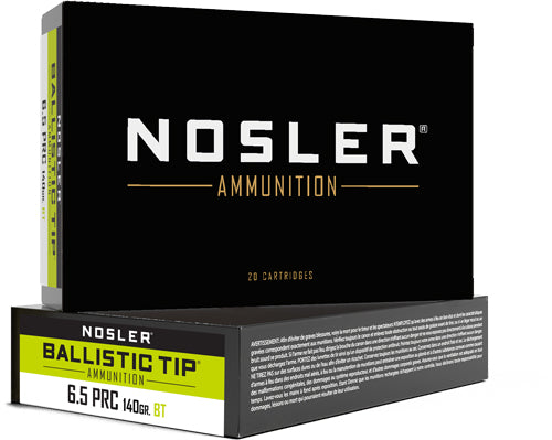 Nosler 6.5 PRC 140gr Ballistic Tip Boat Tail Ammo
