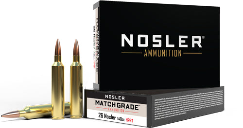 Nosler 51288 Match Grade Custom Competition Hollow Point Boat Tail 140 Grain .26 Nosler 3200 fps