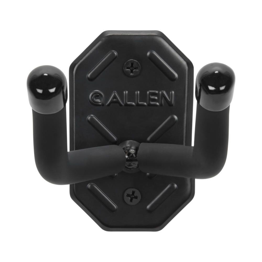Allen Defender Double Hooks with Metal Mounting Plate Black