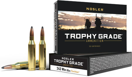 Nosler 60002 Trophy Grade Nosler Spitzer Partition 85 Grain .243 Winchester 3225 fps